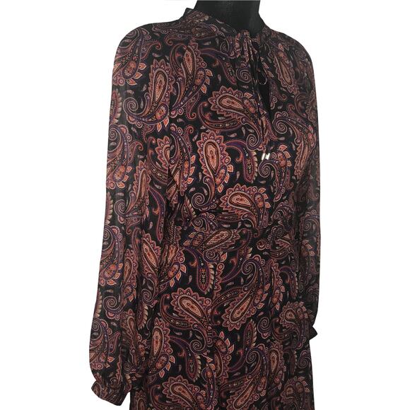 Tommy Hilfiger Paisley Midi Dress - Size 2 - Picture 5 of 12